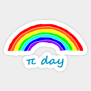 Rainbow Pi Day Sticker